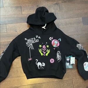 Disney Black Hoodie with Colorful Graphics size 5/6